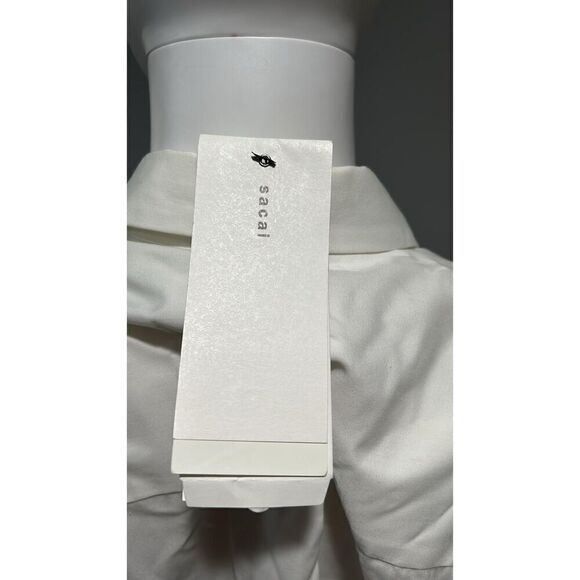 Sacai Mixed Media Atterley Cream Shirt Dress Size XL (4) - Picture 13 of 15